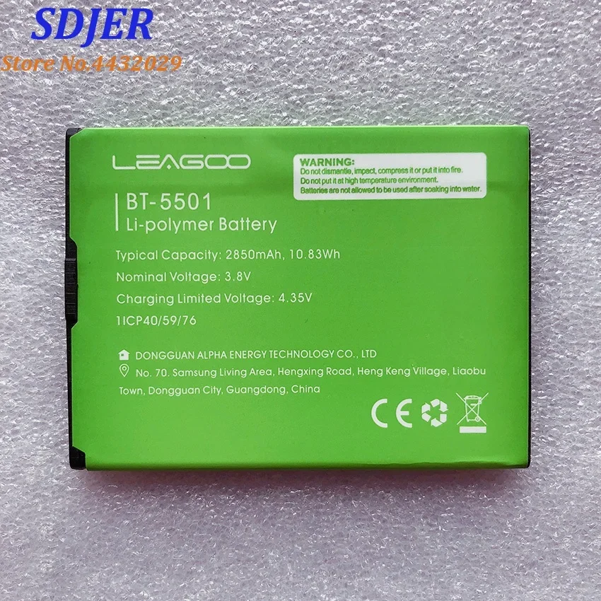 

100% New BT-5501 2850mAh Battery For LEAGOO M 9 9 10 10 BT5501 obile Phone Smart Parts Bateria Batterie Baterij