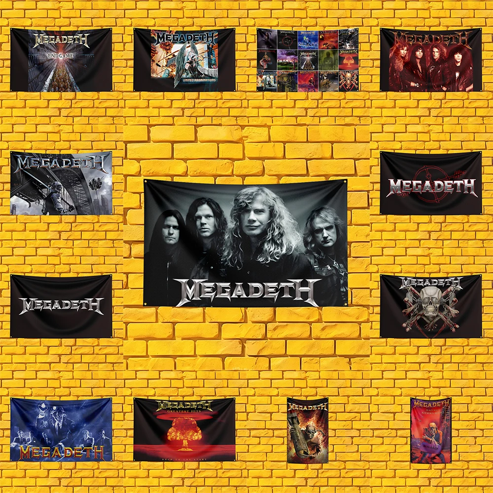 Megadeth Tribute Music Flag 3x5 FT Polyester Decorative Banner For Home Bar Music Room Gift