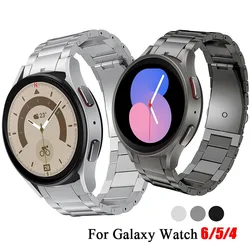 No Gaps Titanium Metal Strap For Samsung Galaxy Watch6 Classic 43mm 47mm 5 Pro 45mm 5/4 40 44mm Watch4 Classic 46 42mm Bracelet