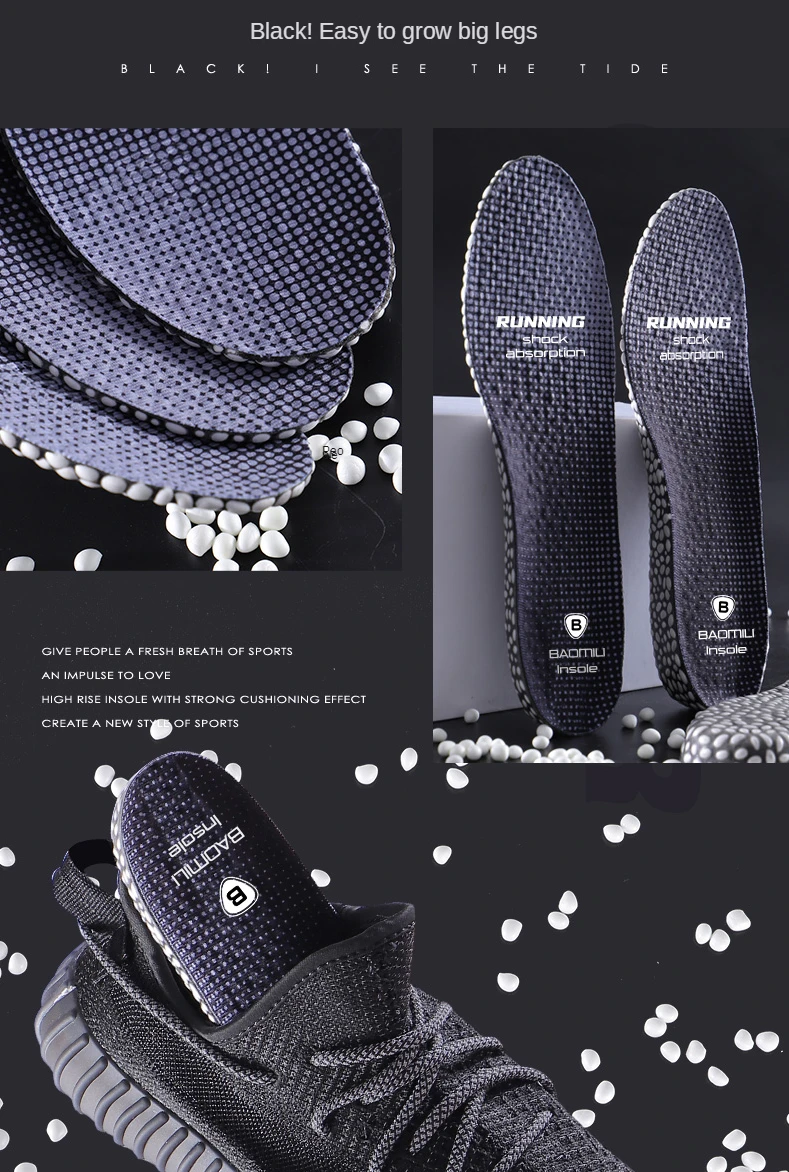 1 Paar Erhöhungs-Einlegesohlen aus Memory-Schaum, Sport-Einlegesohle, Deodorant, atmungsaktives Kissen, weich, schützt orthopädische Einlegesohlen, Unisex – Detail 15