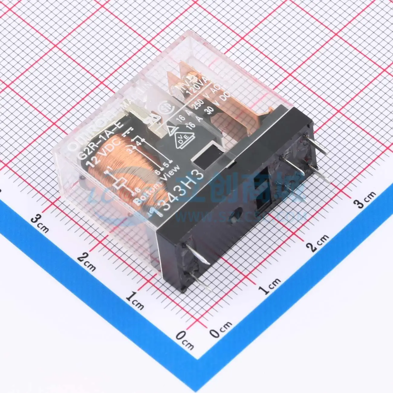 6pcs G2R-1A-E DC12 12V DIP 28.6x12.6mm SPST NO Power Relay PCB Electronic Switch