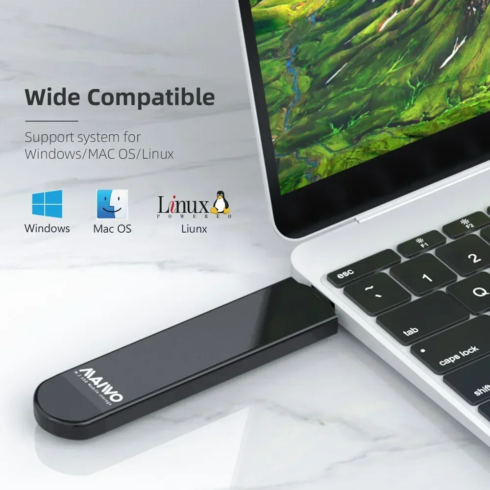 MAIWO M.2 SATA NGFF SSD-behuizing 2-in-1 M.2 naar USB Type-C 3.1 SSD-adapter voor NGFF SATA SSD-schijfbox Ondersteuning 2230/42/60/2280