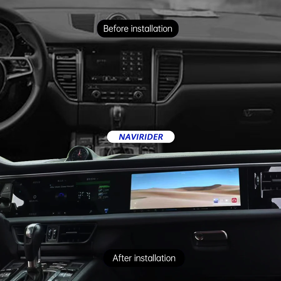 Dual Screen For Porsche Macan 2011-2017 2din Car GPS 8G+256GB Android 12.3" Multimedia Video Player Radio HU Carplay Bluetooth