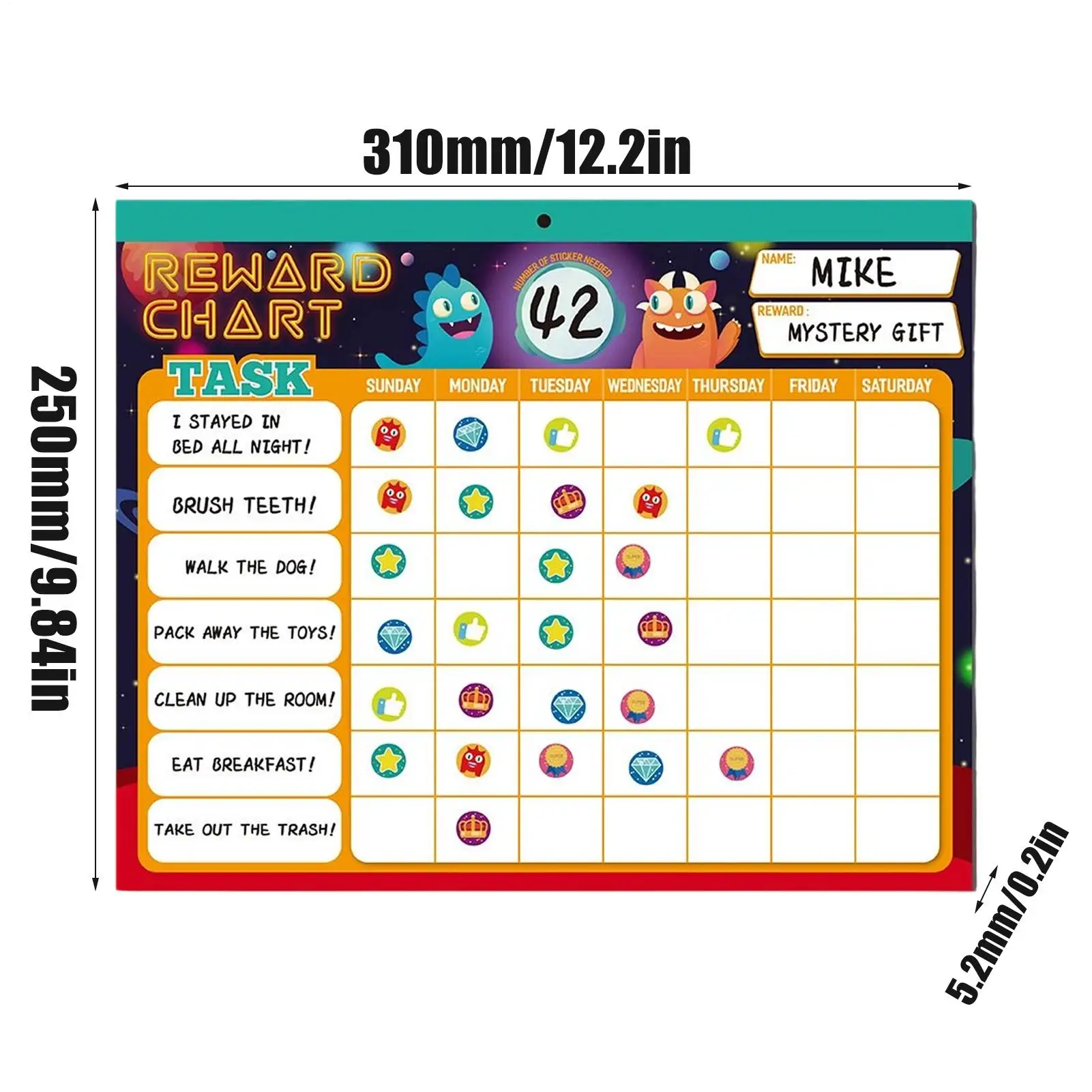 Children's Magnetic Development Self Discipline Table Reward Program Table Good Habits Tear Off Sticker Reward Chart