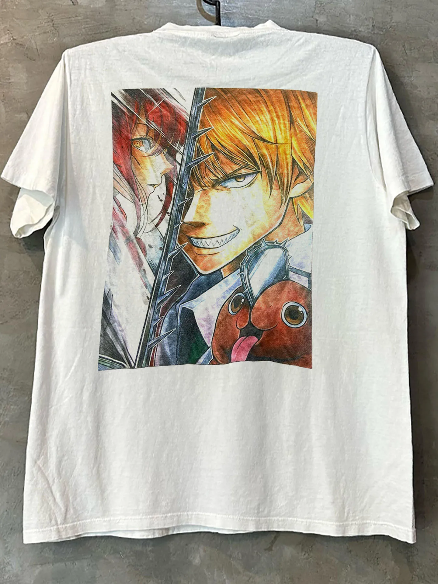 Chainsaw Man Anime Short Sleeve T-Shirt Heavy Cotton Y2K Harajuku Style Breathable Casual Printed Top for Teens And Men