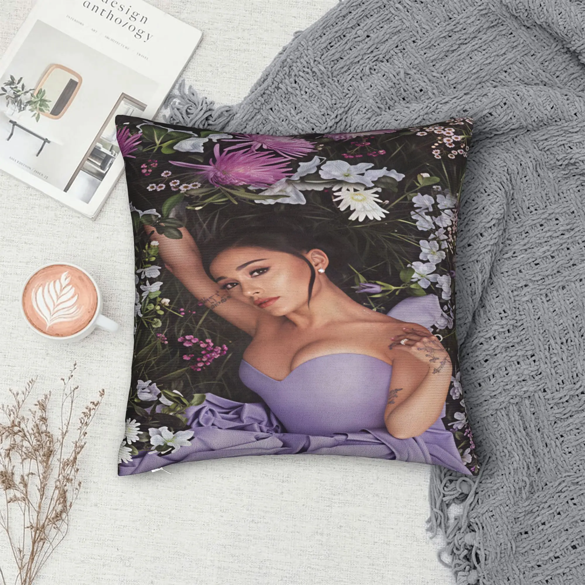 Arianas Grande  Pillow Cover New Album 2026 Fashion Pillow Case For Sofa Couch Bed Living Room Comfy Pillowcases Gift