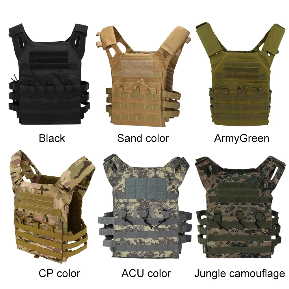 

600D легкий охотничий тактический жилет водонепроницаемый открытый JPC Molle Plate Carrier бронежилет для CS Game Jungle Equipment