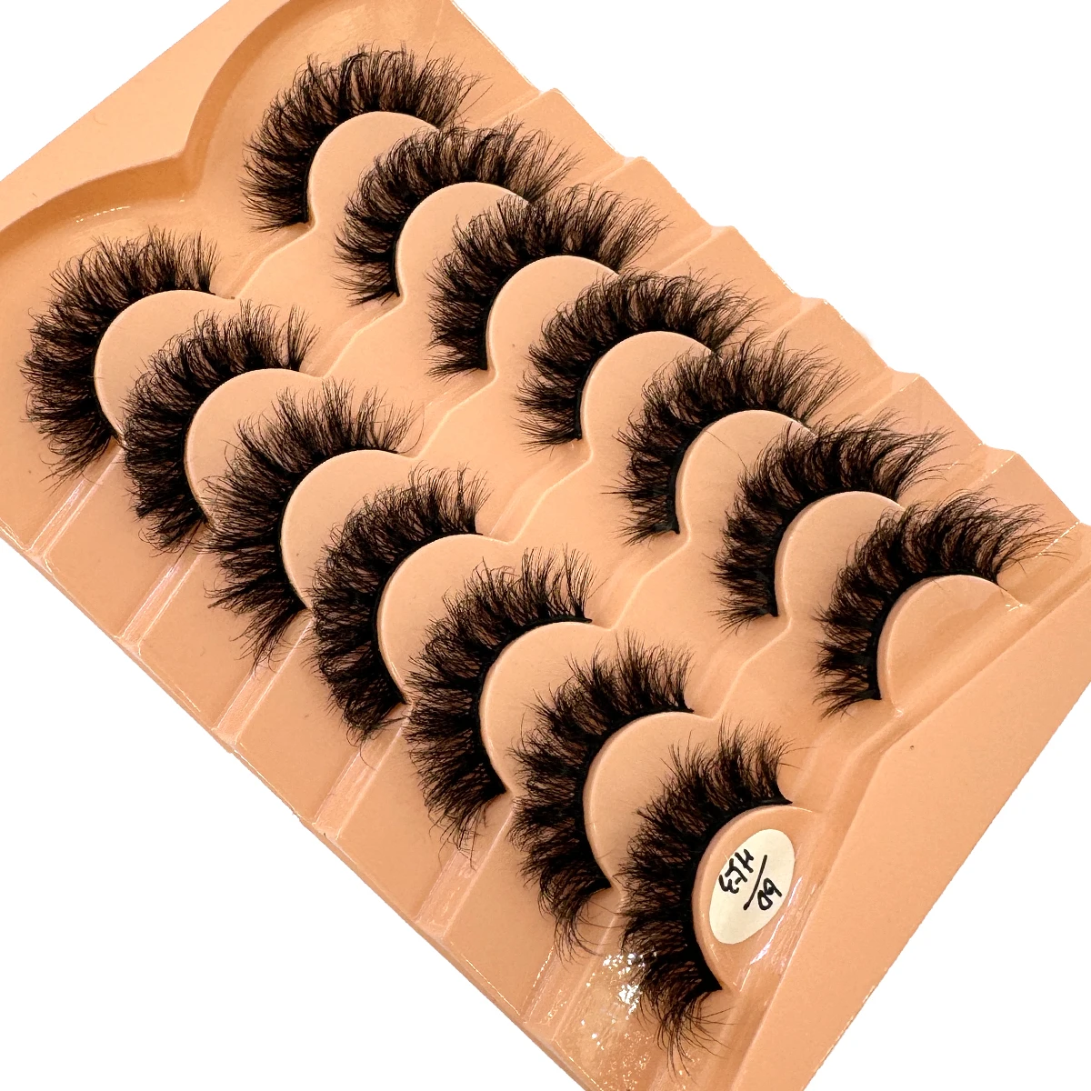 NOWE 7 par klasycznych rzęs objętościowych 3D Cat Eye Faux Mink Lash Natural Wispy Russian Strip Lashes Makeup Dramatyczne sztuczne rzęsy