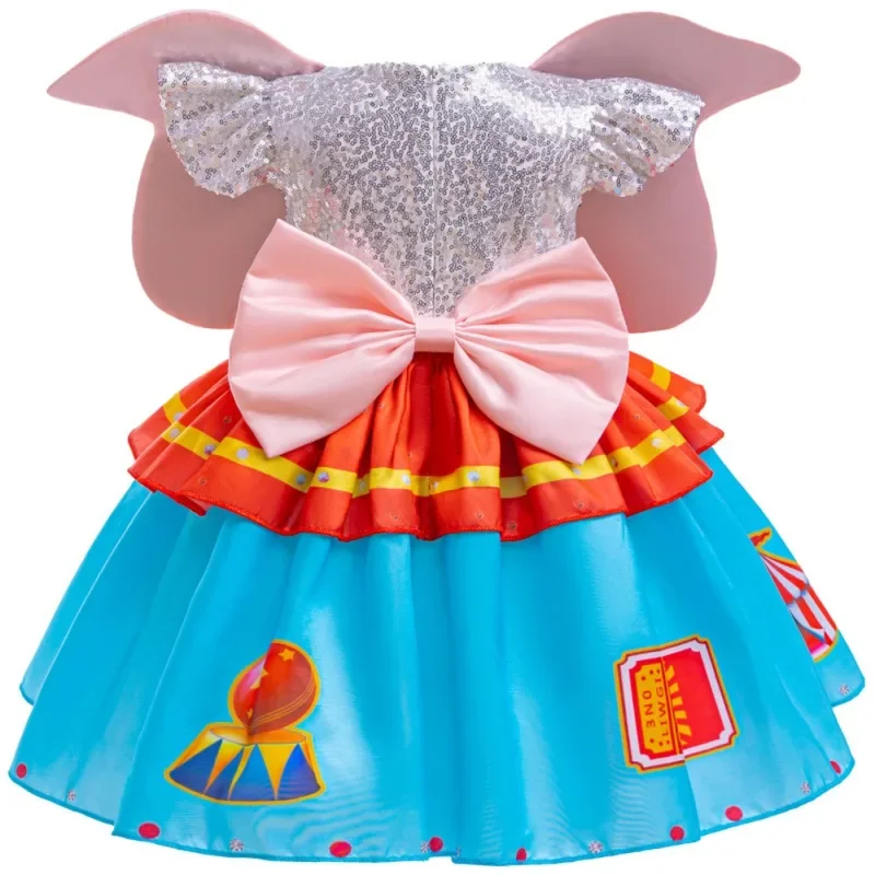 Girls summer Dumbo dresses baby kids clothes Halloween cosplay costume kids girl Animal Birthday Party cartoon dress