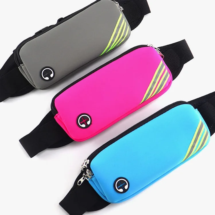

Outdoor sports waist bag multi-functional double pocket for men and women nylon waterproof running mobile phone bag