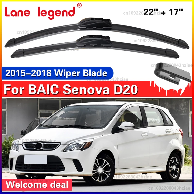 2 Piezas de Escobillas Limpiaparabrisas Delanteras para BAIC Senova D20 2015-2018, Accesorios para Limpiar el Parabrisas del Coche, 2016 2017