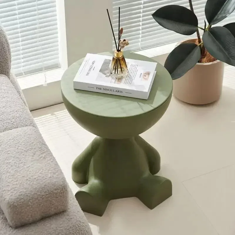 Light Luxury Cartoon Sofa Edge Table Creative Flat Head Coffee Table Small Household Plastic Coffee Table Furniture Side Table image 4