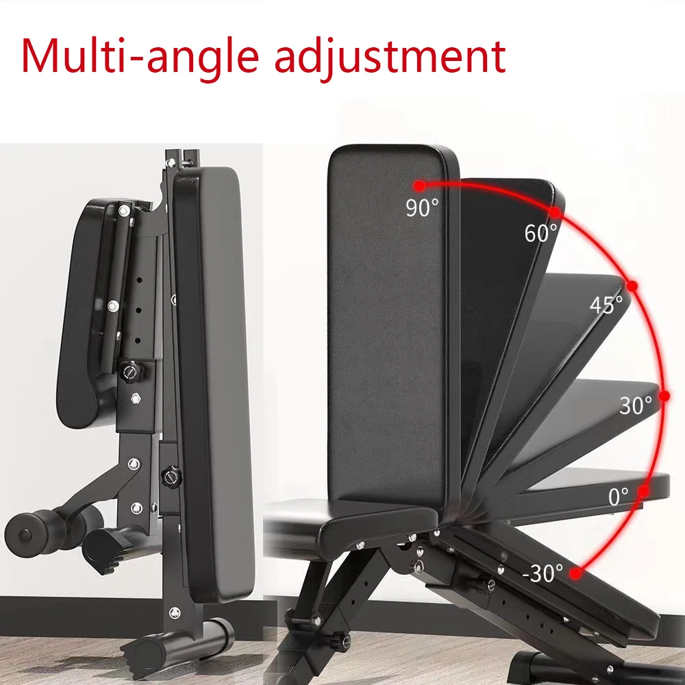 2025 Home Full-Body Exercise Workout Incline/Decline Bench Adjustable Folding Strength Training Bench Press - Efficient