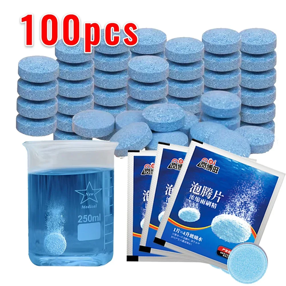 Car Windshield Glass Concentrated Washer Tablets Car Effervescent Washer Fluid Wiper Glass Solid Cleaning Tablets for Car Window