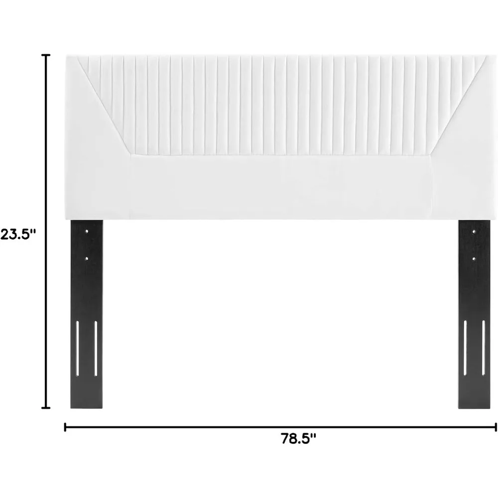MOD-6669-WHI قناة الصبر معنقدة الأداء المخملي كينج/كاليفورنيا كينج اللوح الأمامي، أبيض #3