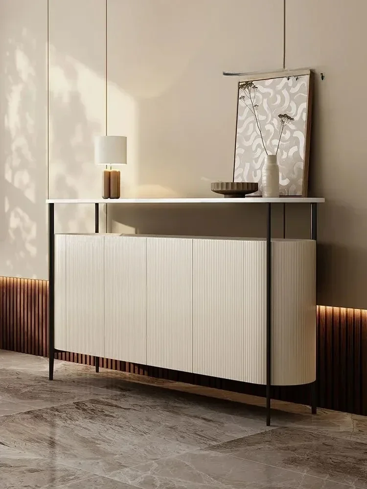 Italian light luxury minimalist rock slab dining side cabinet locker modern simple secret cabinet