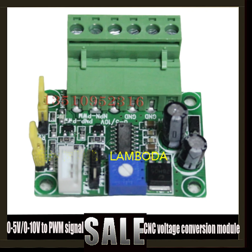 Hot! Cnc Voltage To Pwm Signal Module 0-5v/0-10v To Pwm Signal Plc Ad Interface Converts 5v/24vnpn Pnp Output