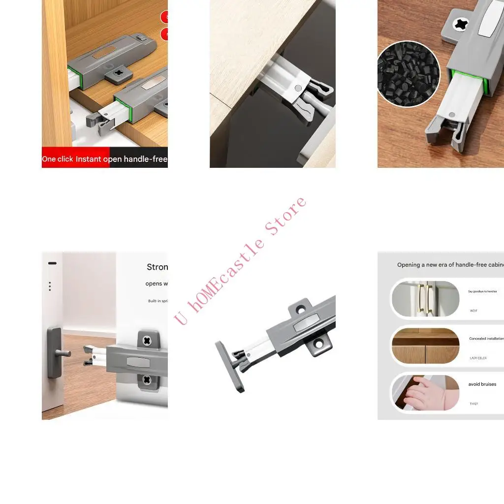 63HF Cabinet Push Latches Push to Open Catches Lock Locking Catches Bounce Lock for Cabinet Drawer Wardrobe