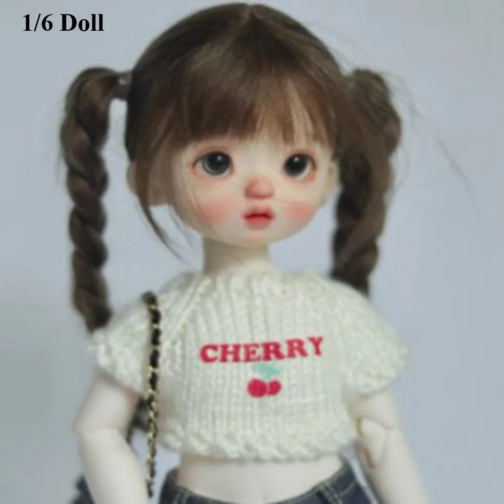 

Fashion Short Sweater Clothes Handmade Cute Mini Princess Sweaters Tops DIY Accessories Casual Knittted Coat for 1/6 BJD Dolls