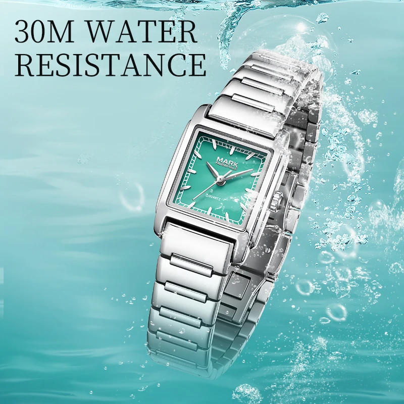 MARK FAIRWHALE Women's Quartz Watch Fashion Squar Case Waterproof Luminsou  relógio feminino