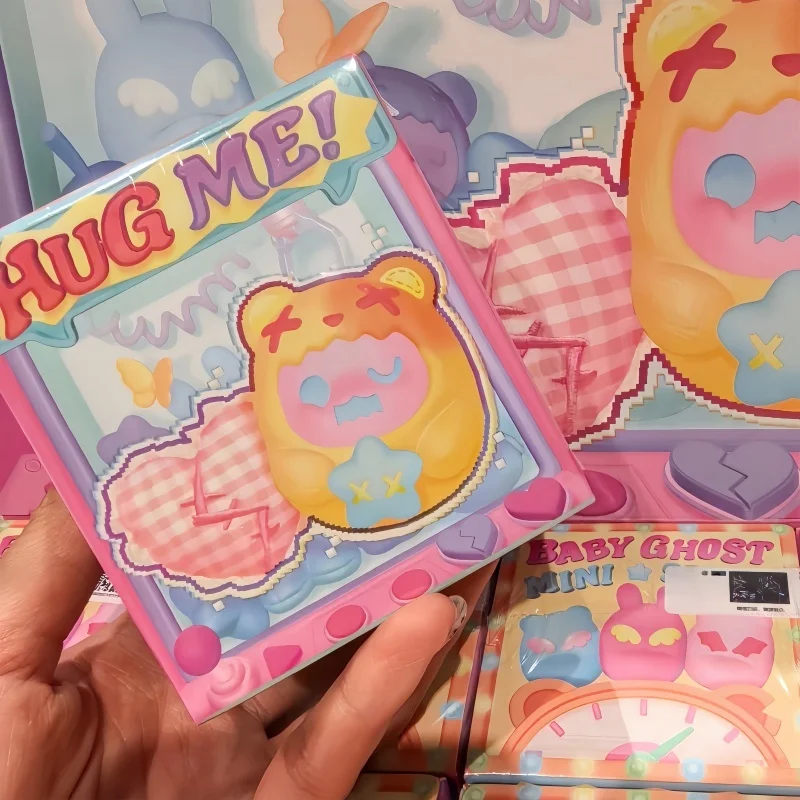 

Горячий Shinwoo Ghost Bear Hug Me Mini Series слепая коробка Kawaii Mystery Box Фигурка куклы Игрушка Рождественский подарок Симпатичные экшн-фигурки аниме
