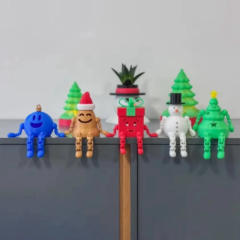 Desktop Movable Doll 3D Printing Christmas Decorations Movable Joint Decorations Children's Birthday Holiday Gifts