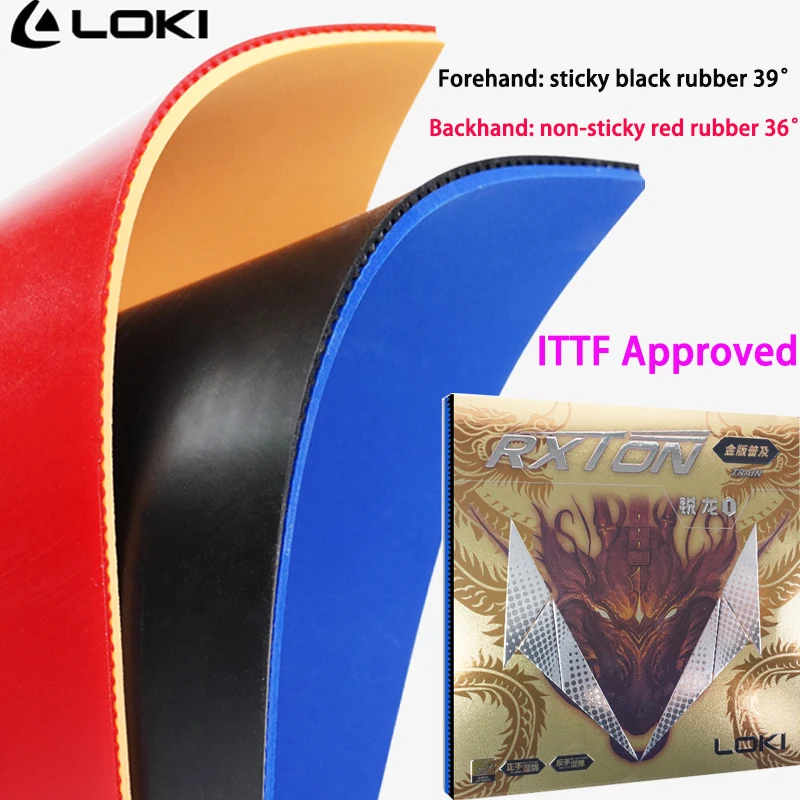 

LOKI RXTON I Gold Version Table Tennis Rubber Sheet with Loxa Blue Sponge ITTF Approved Ping Pong Rubber Tacky / Non-Tacky