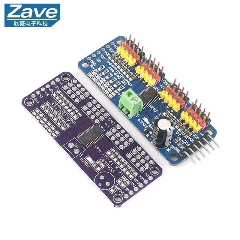 16-Channel PWM Servo Driver Board Module, Robot Controller, I2C Interface Driver