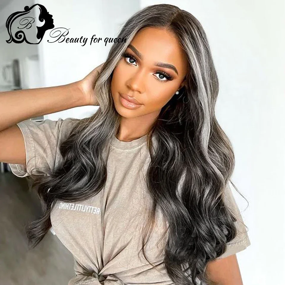 Длинный прозрачный кружевной фронтальный парик 13X4, объемная волна, пепельно-русый, черные парики, которые носить парики во время выступлений персонажей, очень отлично