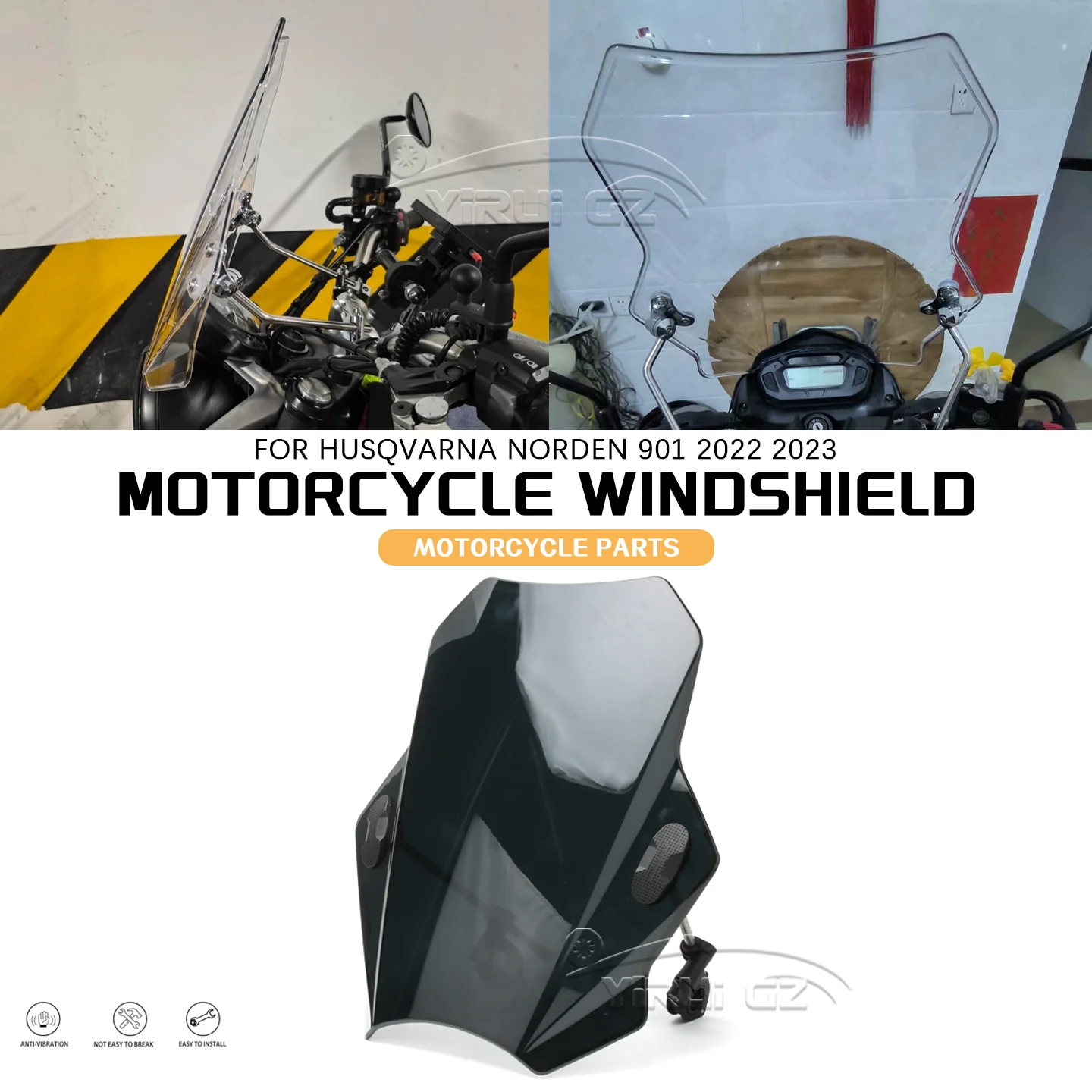 

НОВЫЙ Ветровой экран/дефлектор для мотоцикла Husqvarna Norden 901, защита от ветра, 2022-2023 гг.