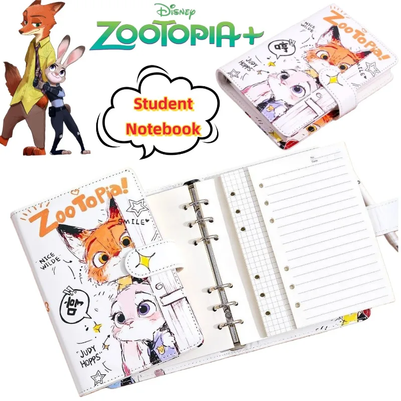 

Креативный мультяшный ежедневник Disney Zootopia с Ником Уайлдом и Джуди Хоппс, стильный студенческий дневник, подарок
