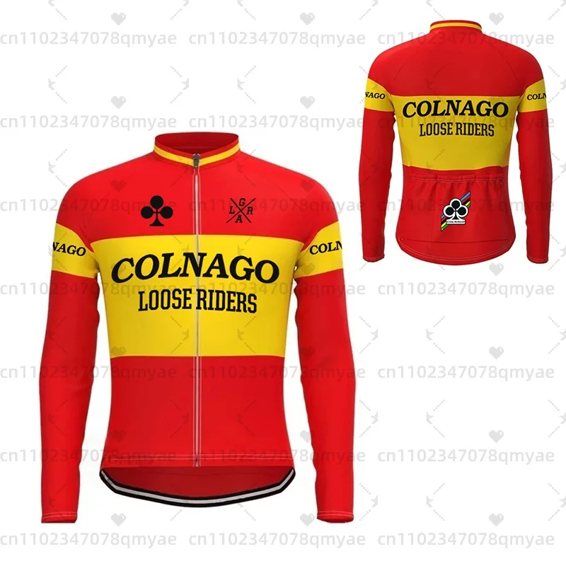 Colnago ركوب الدراجات جيرسي رجل دراجة بأكمام طويلة جيرسي الصيف طويلة الأكمام البلوز دراجة سباق موحدة