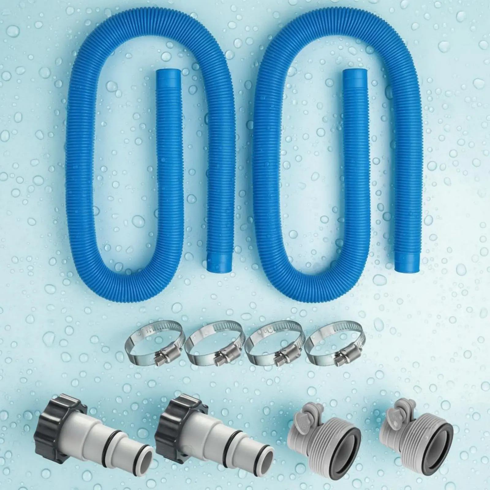 

4 Pieces Pool Filter Hose Replacement Long-Lasting Pool Hose Adapter Kit Heavy Duty Leak Resistant for Hot Tub