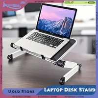 Laptop Desk Stand Portable Aluminum Computer Table Bracket with Radiator Adjustable Notebook Folding Holder Desk Cooling Stand