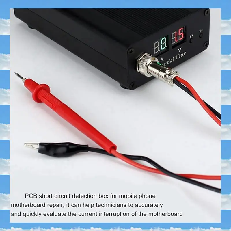 

A11I Mobile Phone Short Circuit Detector Accurate Repair Burner For IOS & Android, Mobile Phone Test Repair Tool Durable EU Plug