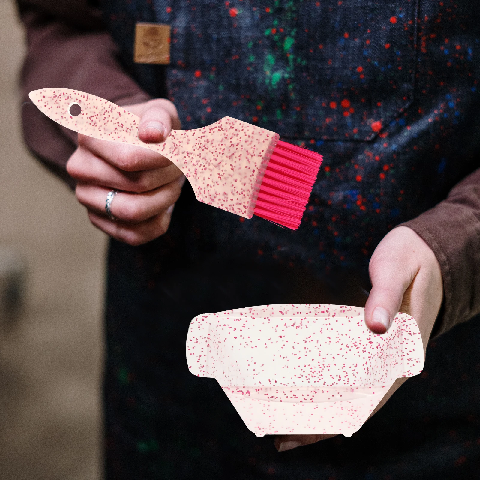 

Профессиональный набор кистей для краски с чашей, ультра щетина, салонный прочный инструмент для окрашивания, равномерное применение краски, удобная ручка