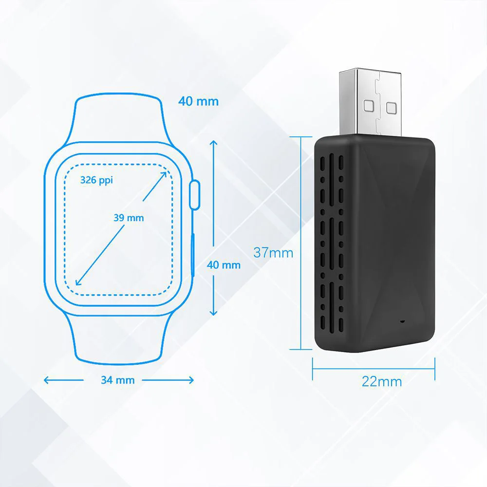 MRSVI 2-in-1 Kabelloser CarPlay-Adapter Kabelgebunden zu Kabellos Dongle für Apple & Android Auto Plug-and-Play Universelles Auto-Zubehör – Detail 13