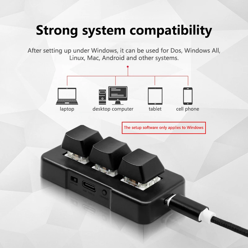 Three-key Keypad Shortcut Macro Programming Keyboard Module One-key Password Startup Paste copy custom keypad