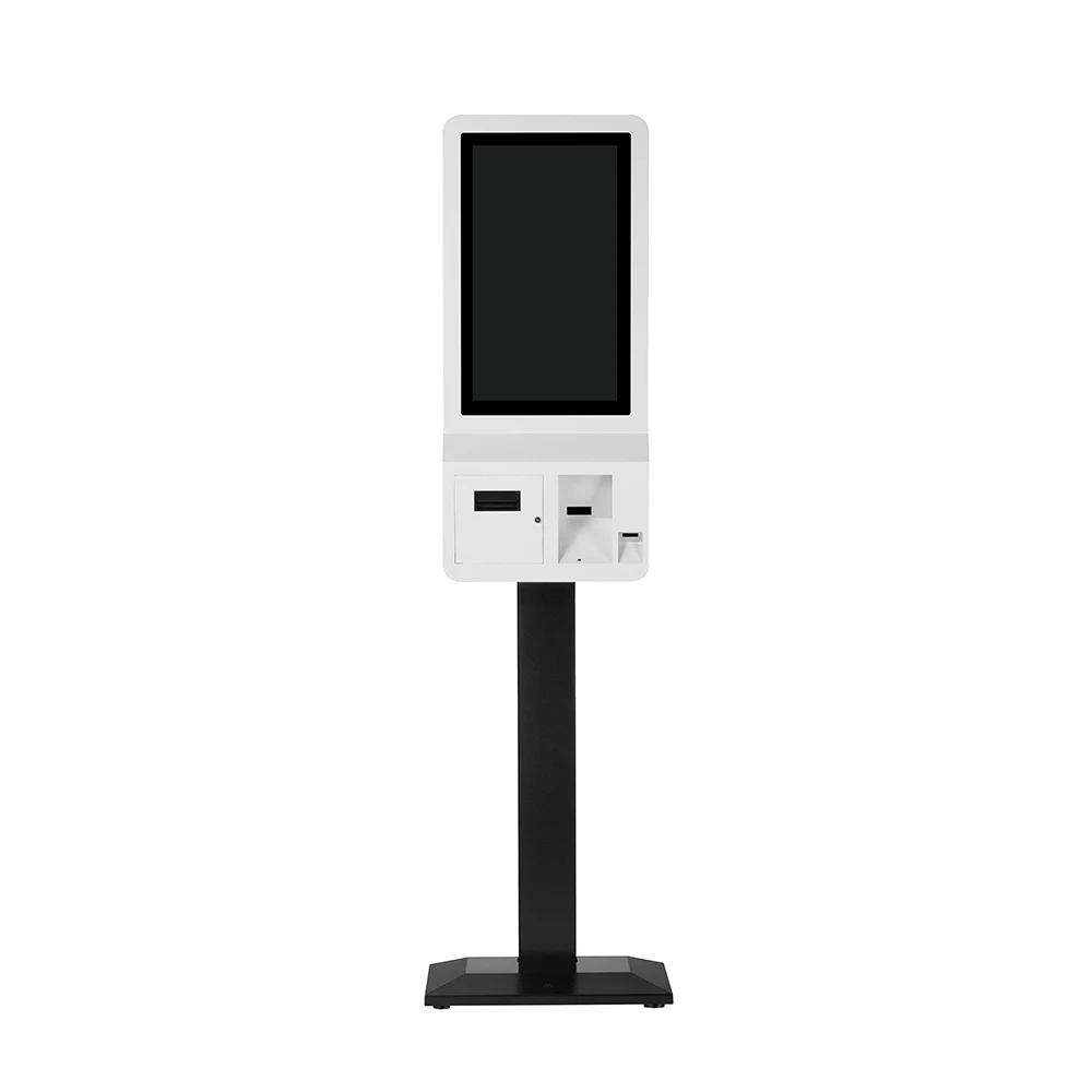 

Freestanding 23.6 Inch Android Touch Screen Kiosk with Pos Barcode Scanner Ticket Printer Options