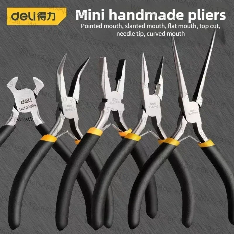 for Deli bending pliers, multifunctional top cutting pliers, mini wire, electrician diagonal manual pointed pliers  multi tool