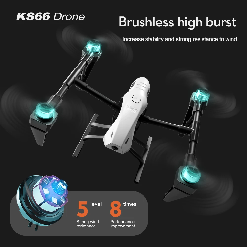 

KS66 Mini Drone Professional 8K/6K HD Dual Camera Brushless Obstacle Avoidance Optical Flow Position Aerial Photography Toys