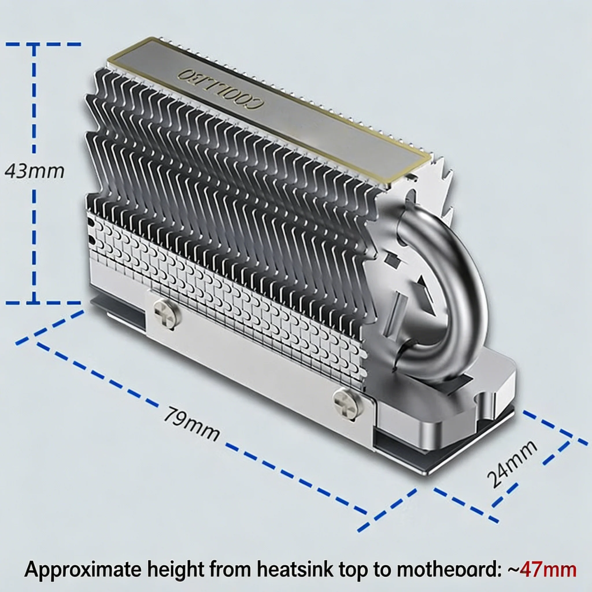 M.2 2280 SSD Heatsink SSD-V1 High-Performance Heatpipe Heat Sink Dual-Layer Thermal Pad