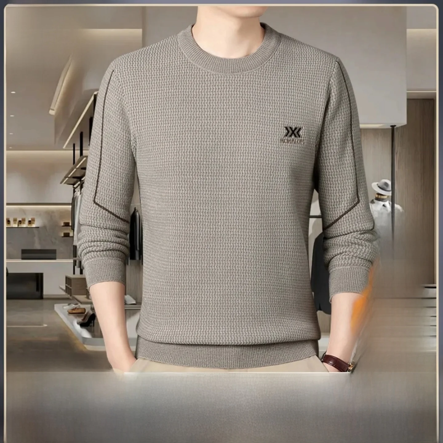 

Мужской трикотаж Pierre Cardin на подкладке Thiened round Ne, зимний теплый базовый слой из норки, мягкий длинный све