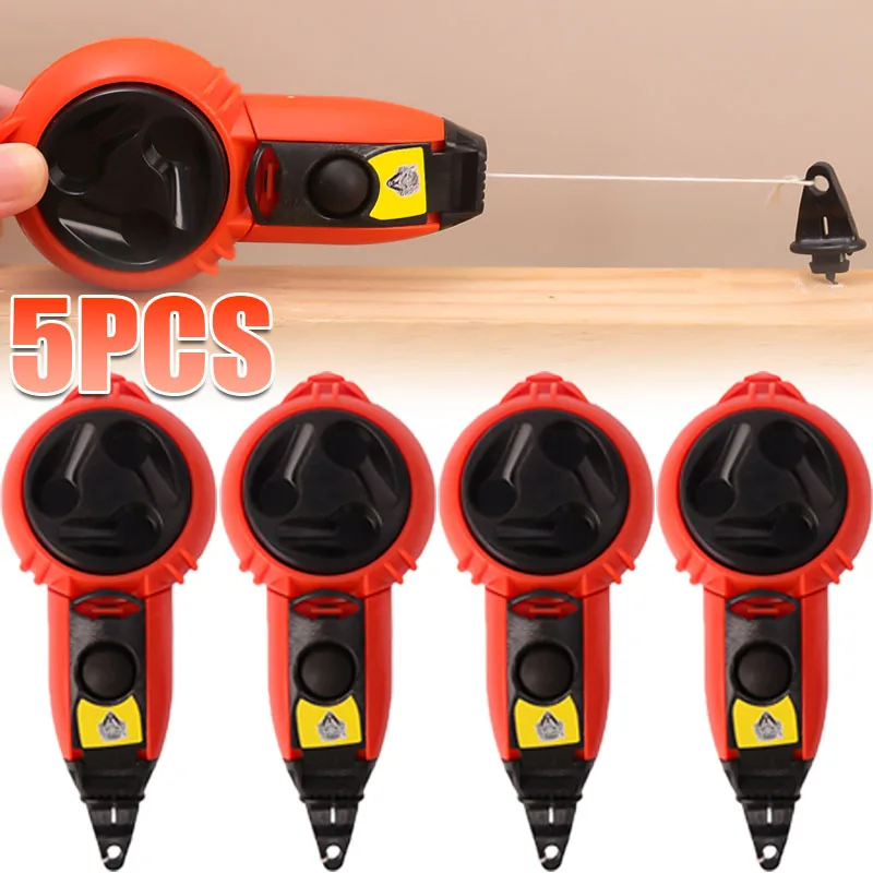 5/1 個自動大工インク噴水ラインマーカー木工建設スクライバー地面ナイロンワイヤーアプリケーションツール