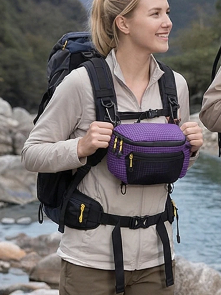 

Outdoor Hiking Chest Bag Waterproof Multi-Functional Sports Backpack Large Capacity Backpack Extension Pack for Men Women