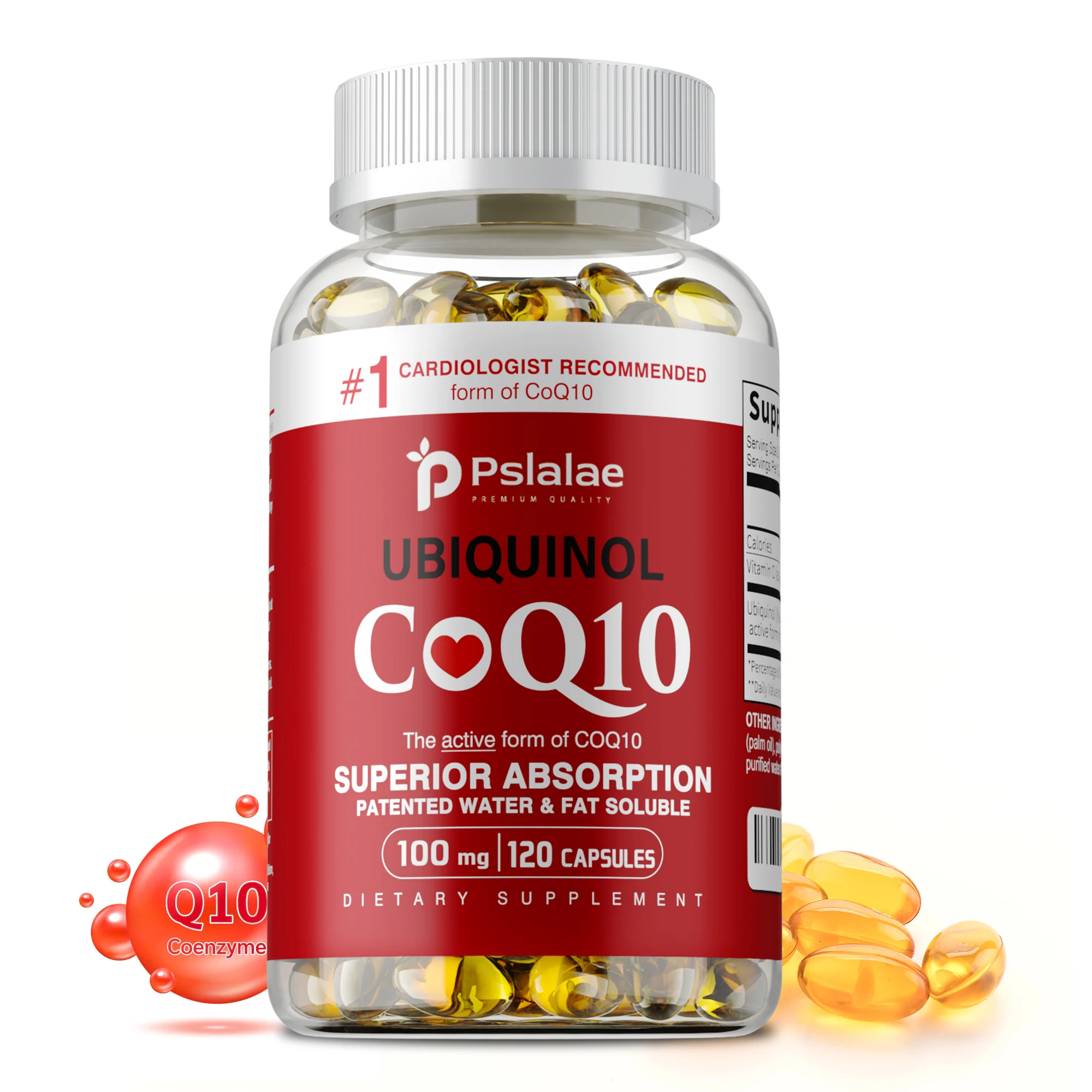 Ubiquinol CoQ10 Capsules -Support for Brain, Vascular, Heart, & Energy Health, Improve Skin