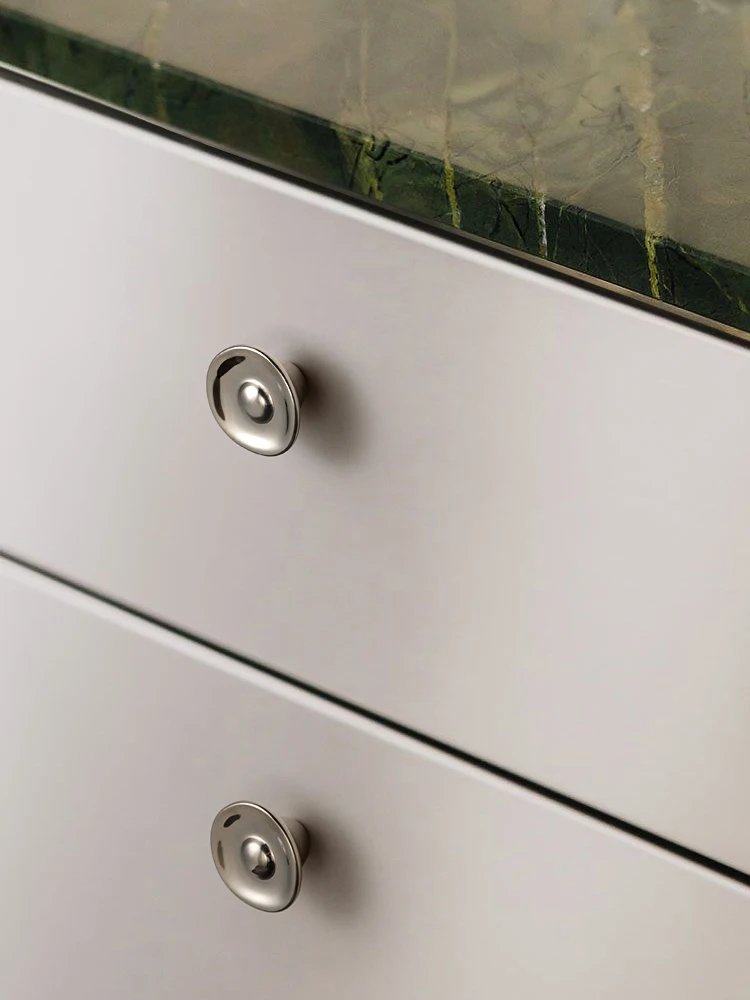 Goo-Ki Modern Solid Brass Titanium Silver Furniture Door Knobs and Cabinet Handles Kitchen Cupboard Drawer Pulls Home Hardware