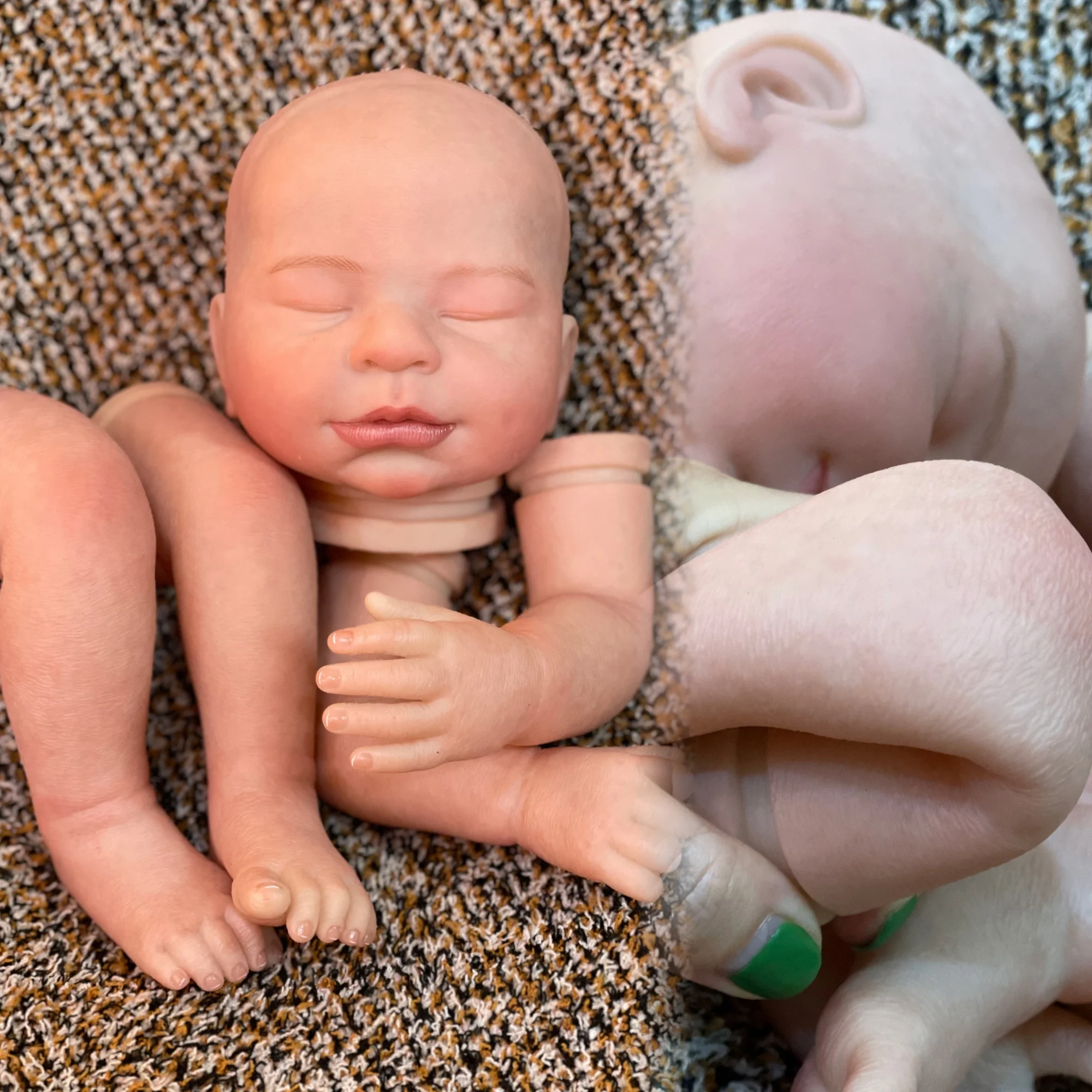 50cm Newest Wrinkle Skin Kit Reborn With Visible Veins Handmade Lifelike Realistic Bebe Reborn Doll For Family's Gift