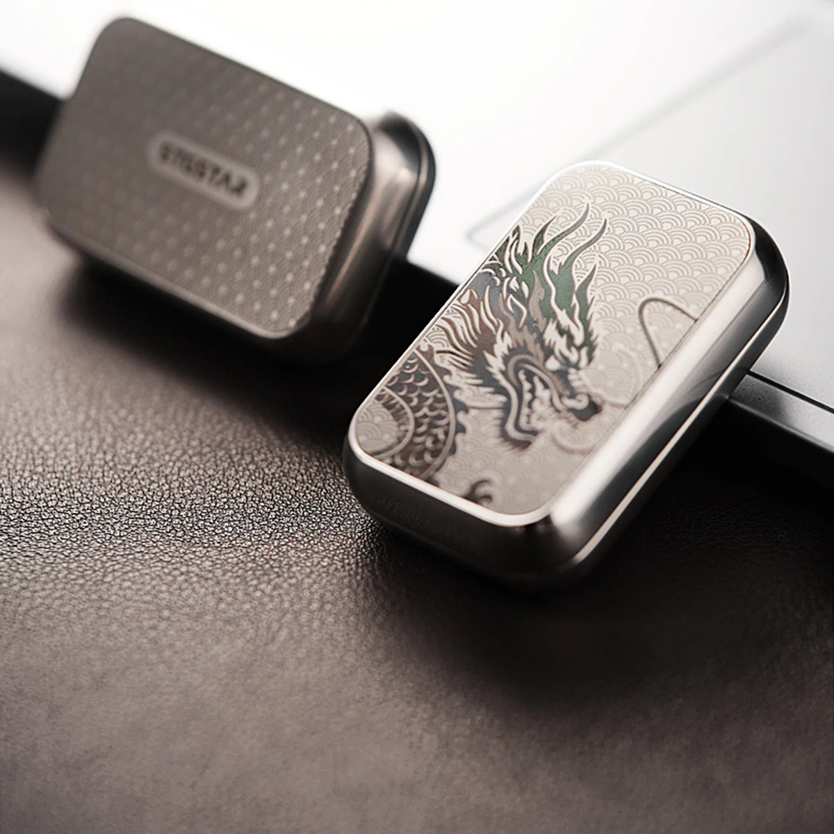 Dragon Infinite-position EDC Mechanical Card-pushing Metal Fingertip Toy Magnetic Force Fidget Spinner Stress-relieving ADHD Toy