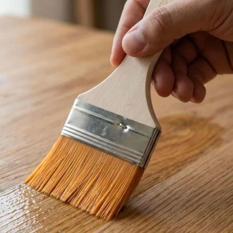 Flat Nylon Paint Brush with Wooden Handle Multipurpose Wall Door Paintings Oil Paintings Art Brush Home Decoration Painting Tool